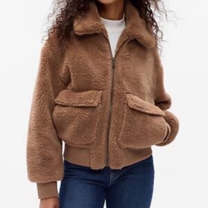 NWOT GAP Sherpa Bomber Jacket sz M